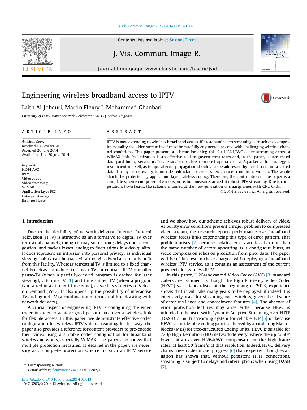 Engineering wireless broadband access to IPTV