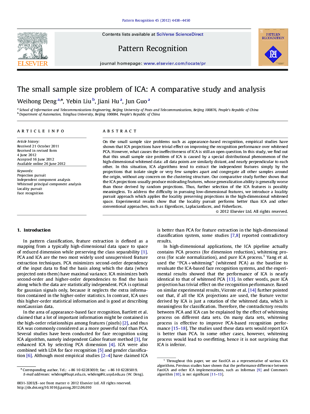 The small sample size problem of ICA: A comparative study and analysis