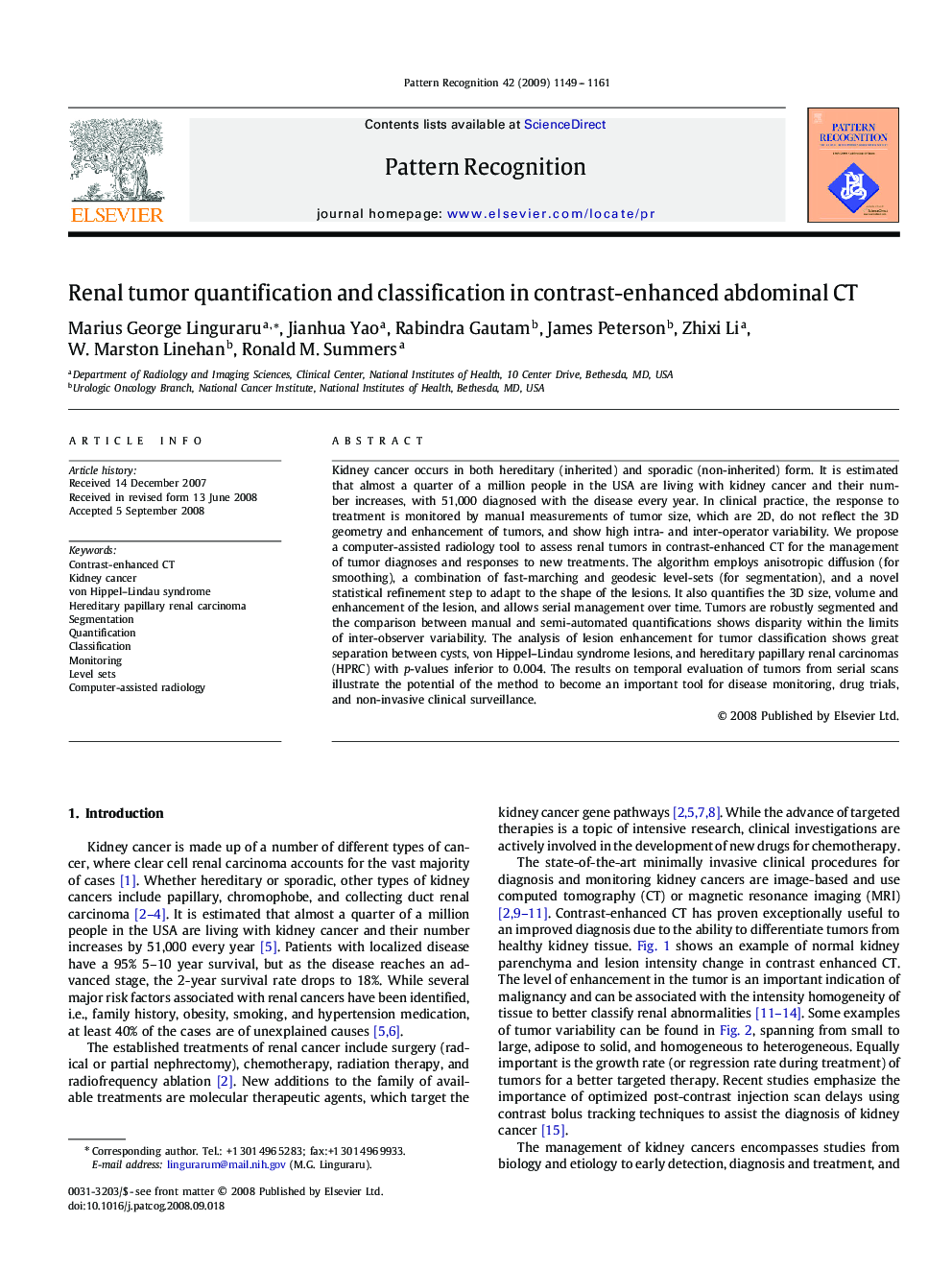 Renal tumor quantification and classification in contrast-enhanced abdominal CT