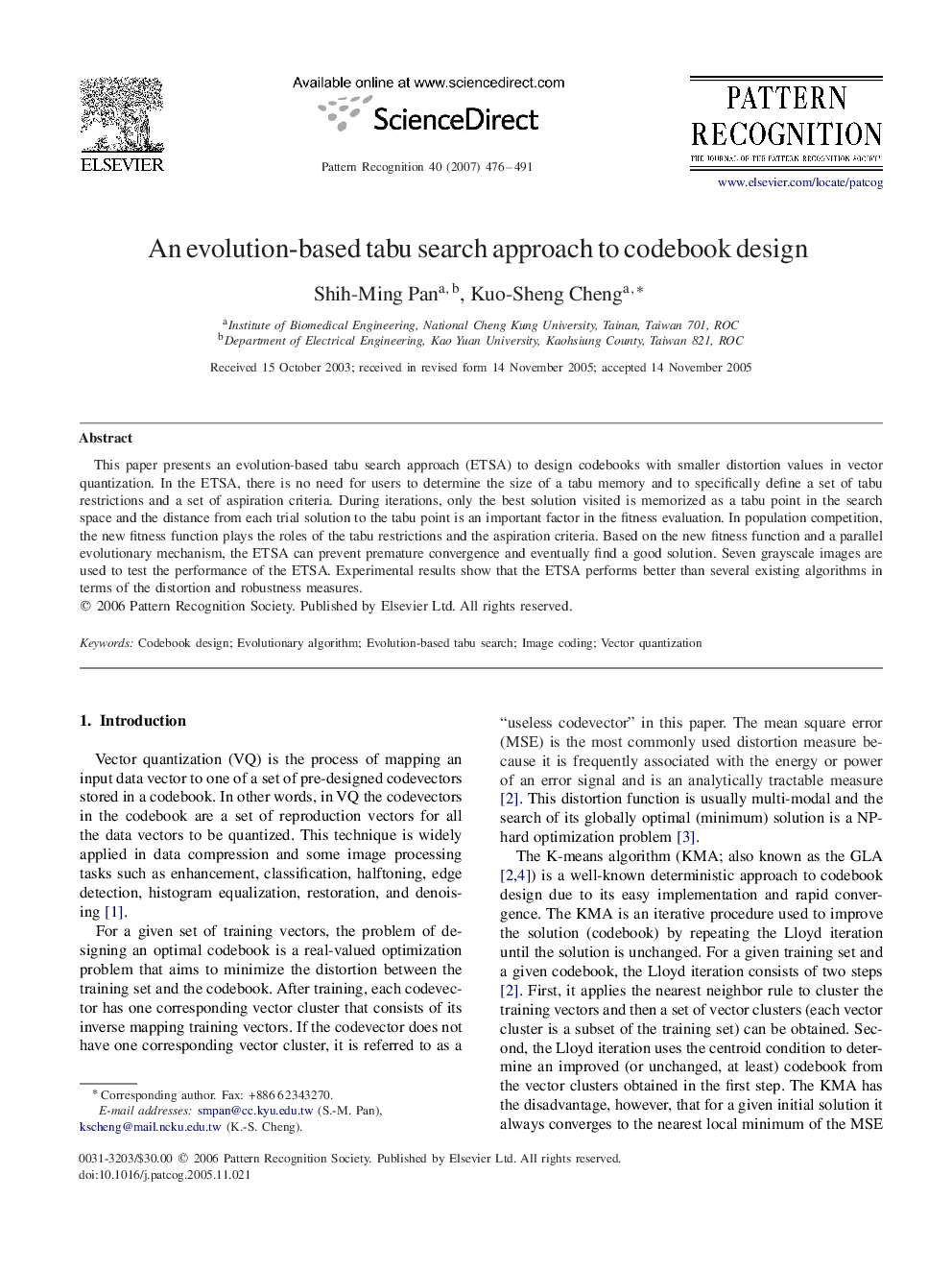 An evolution-based tabu search approach to codebook design