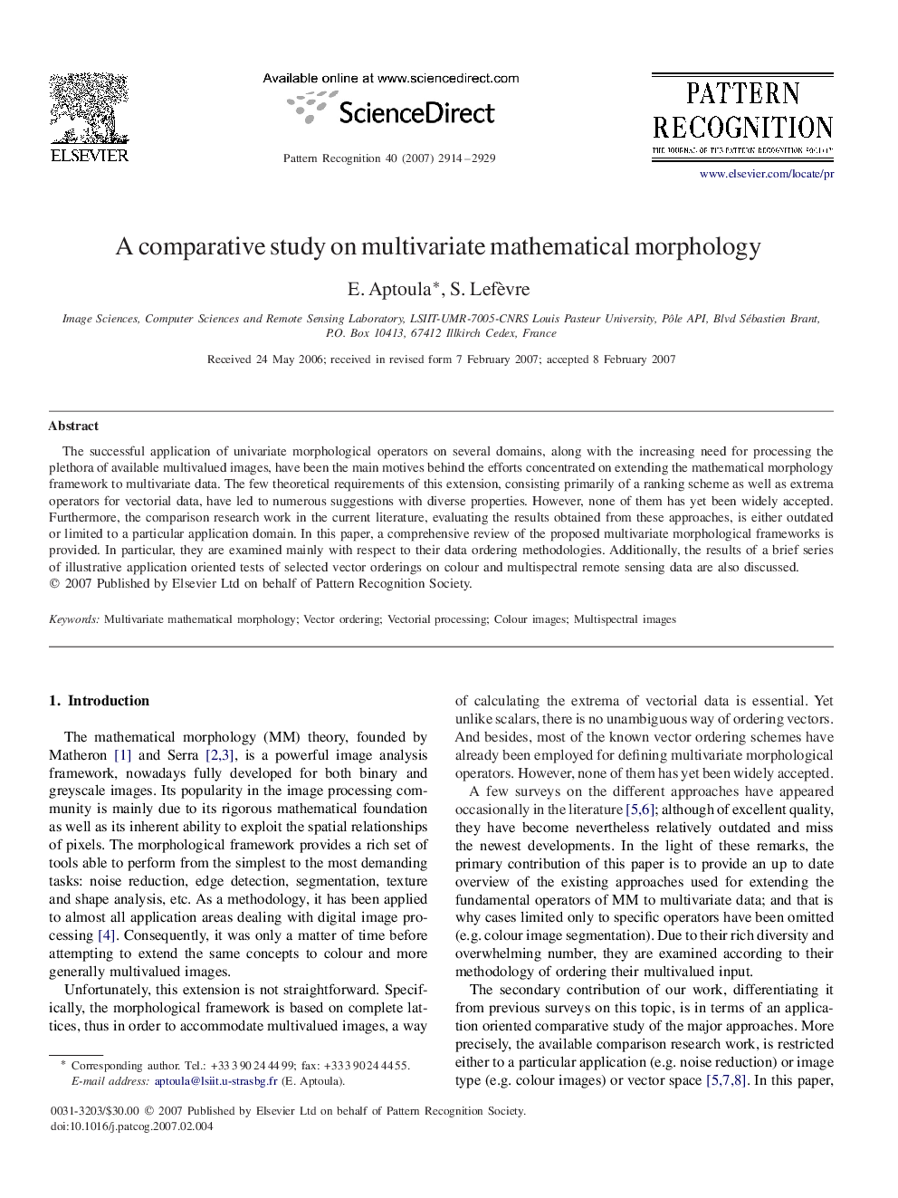 A comparative study on multivariate mathematical morphology