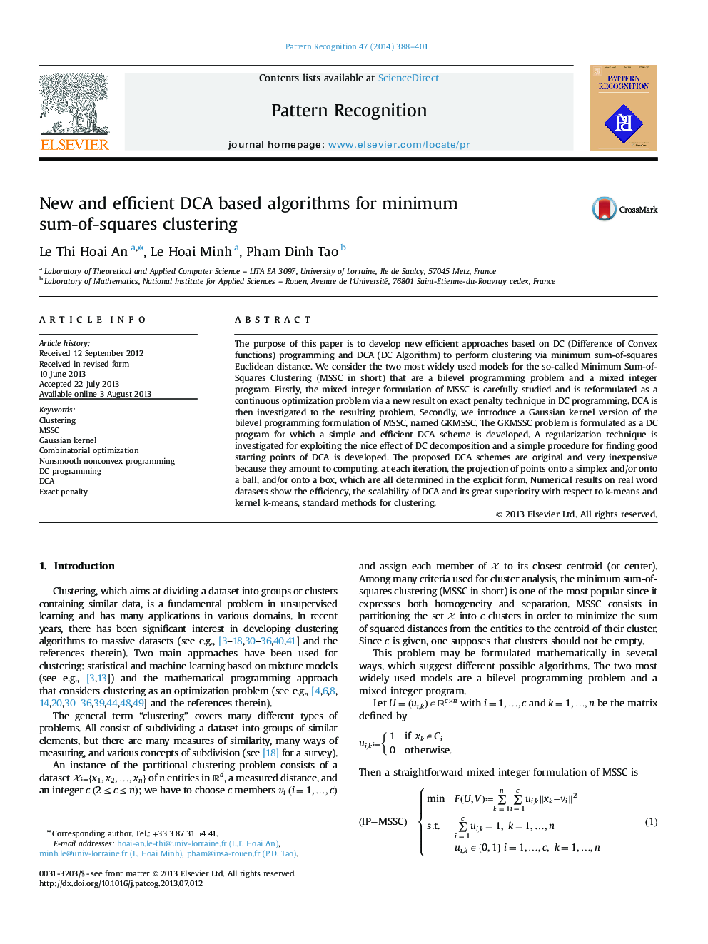 New and efficient DCA based algorithms for minimum sum-of-squares clustering