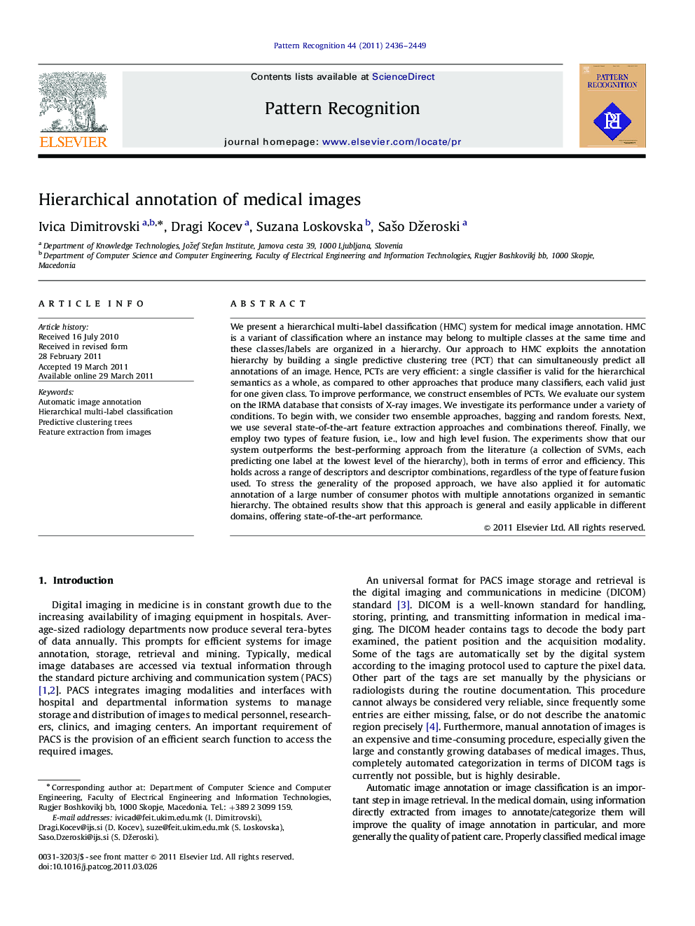 Hierarchical annotation of medical images