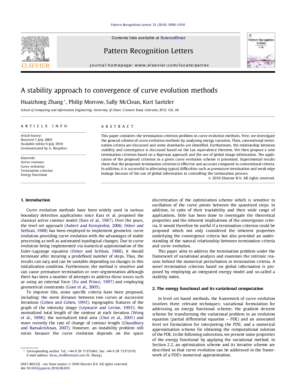 A stability approach to convergence of curve evolution methods