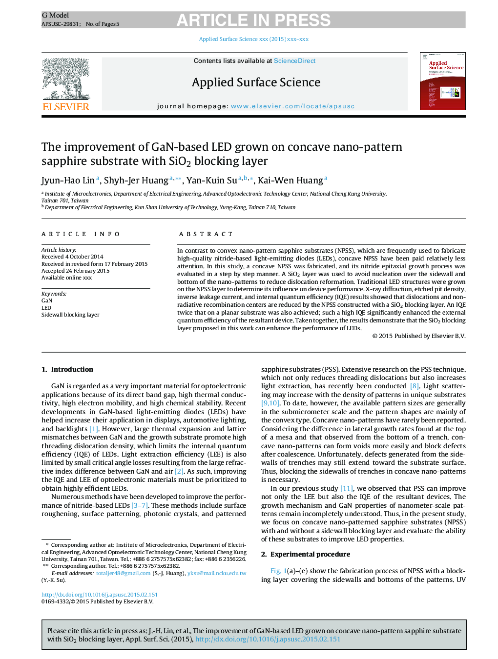 The improvement of GaN-based LED grown on concave nano-pattern sapphire substrate with SiO2 blocking layer