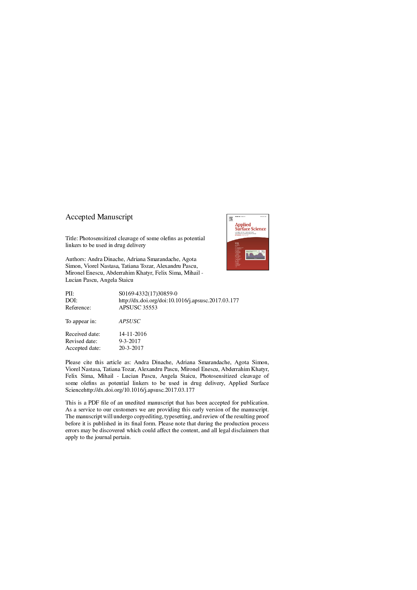 Photosensitized cleavage of some olefins as potential linkers to be used in drug delivery