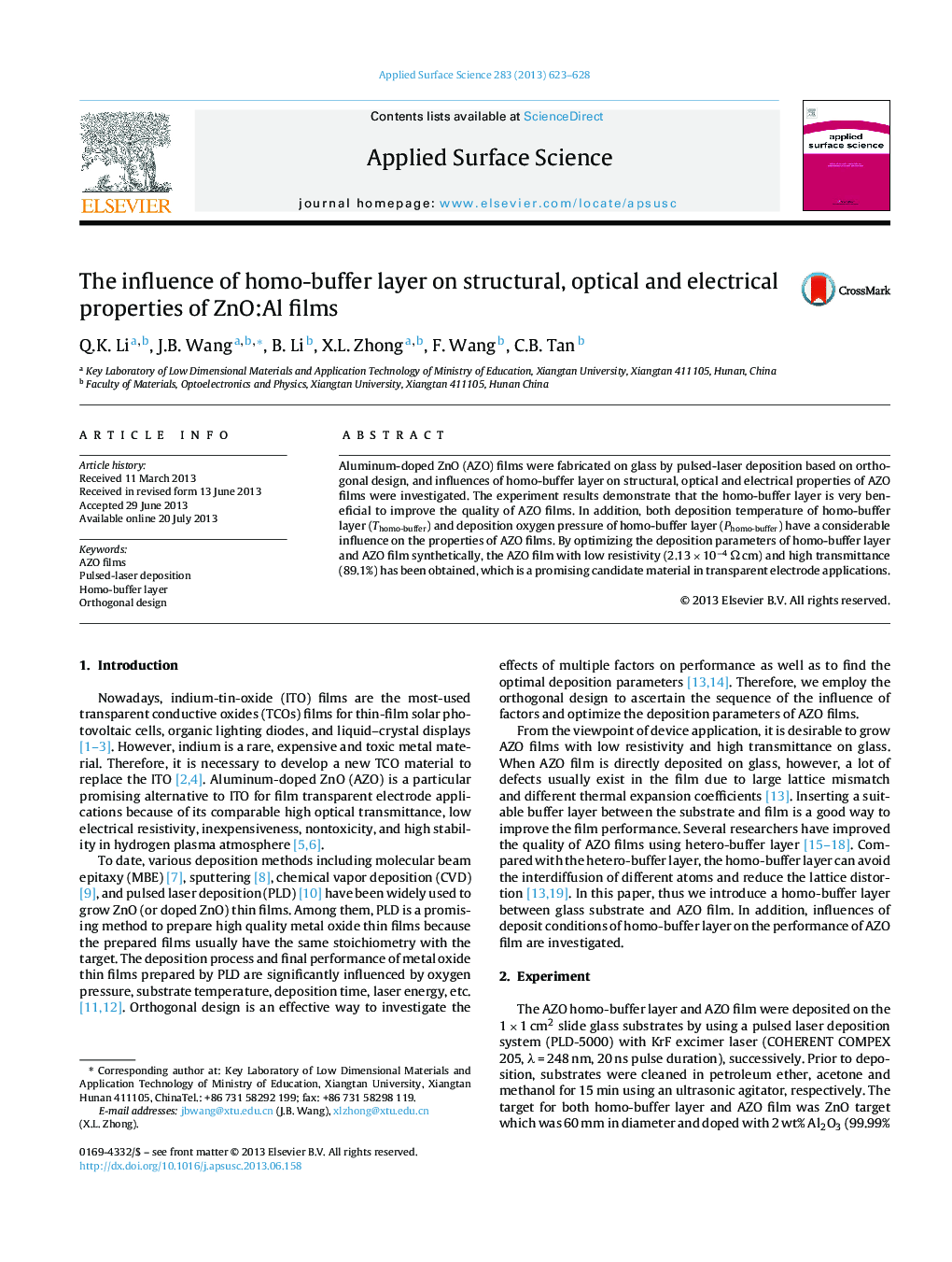 The influence of homo-buffer layer on structural, optical and electrical properties of ZnO:Al films