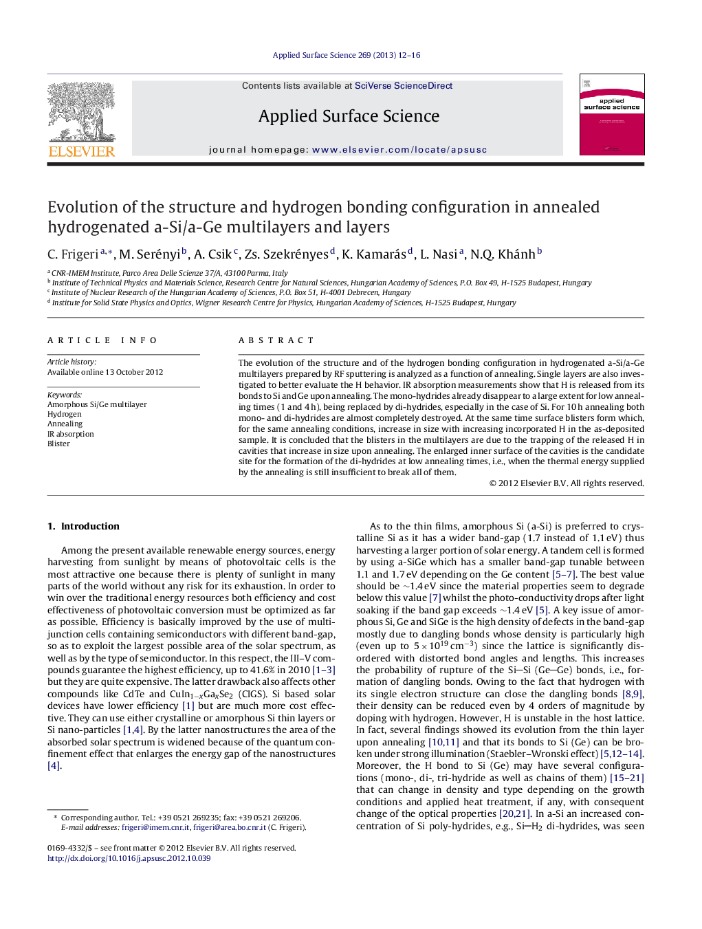 Evolution of the structure and hydrogen bonding configuration in annealed hydrogenated a-Si/a-Ge multilayers and layers