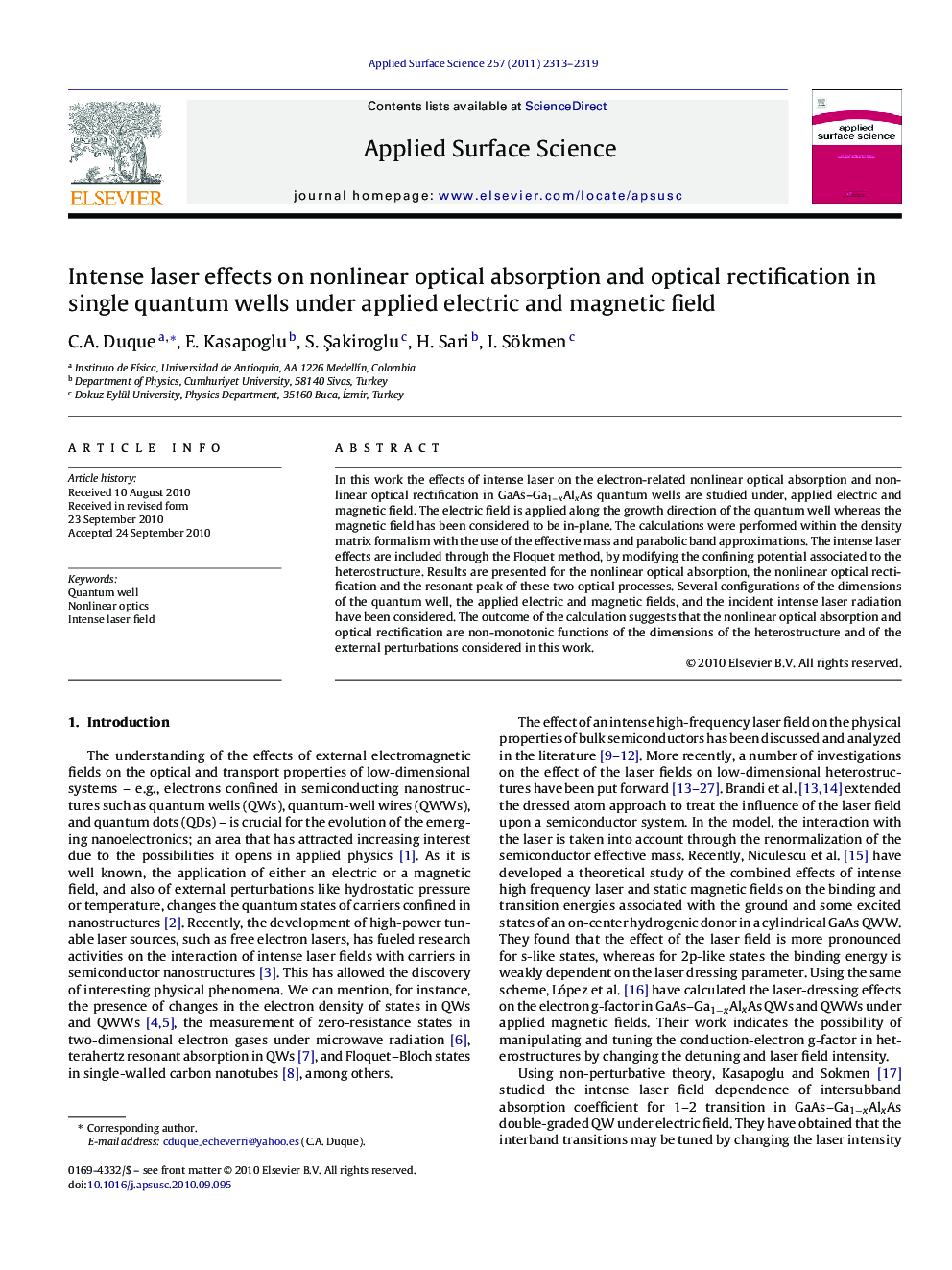 Intense laser effects on nonlinear optical absorption and optical rectification in single quantum wells under applied electric and magnetic field