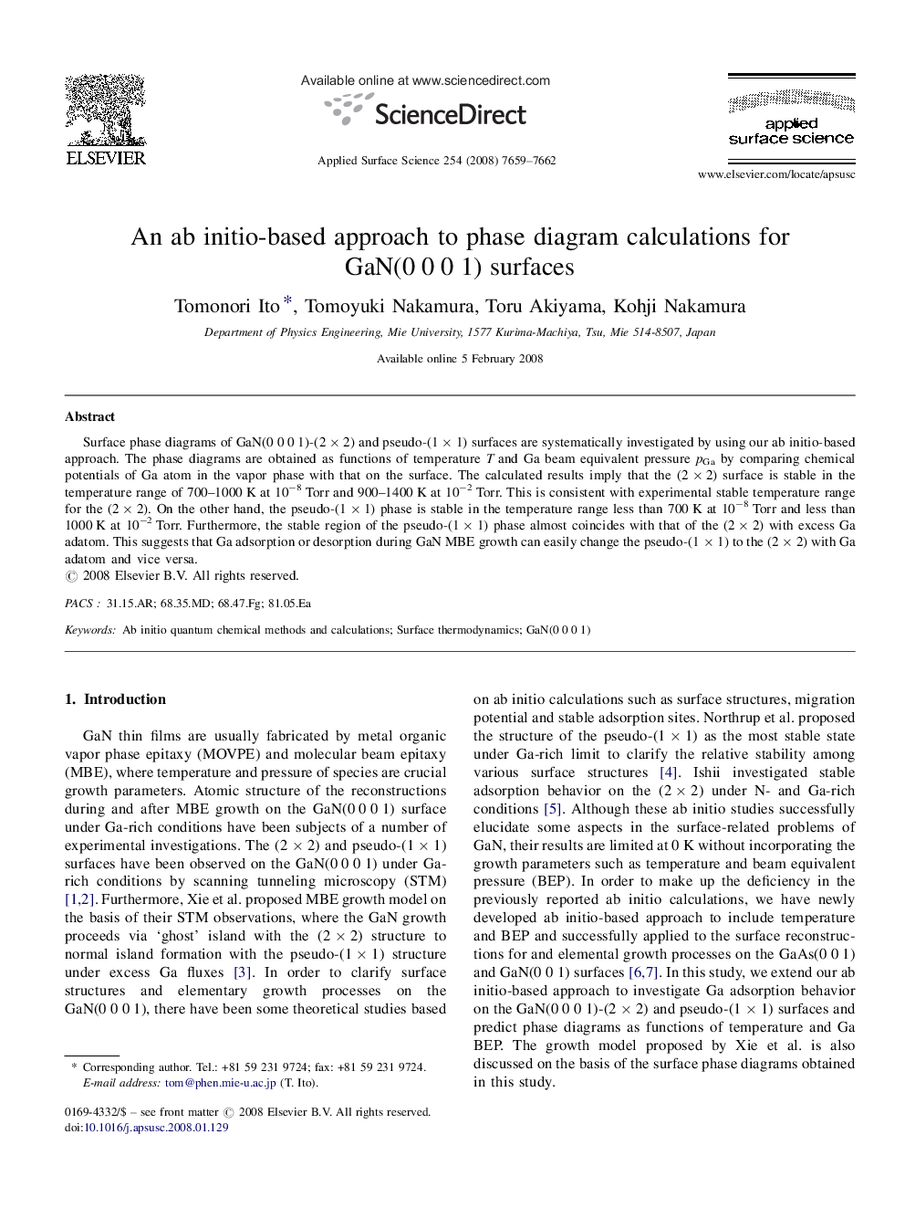 An ab initio-based approach to phase diagram calculations for GaN(0Â 0Â 0Â 1) surfaces