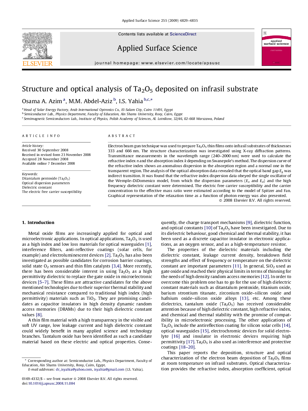 Structure and optical analysis of Ta2O5 deposited on infrasil substrate