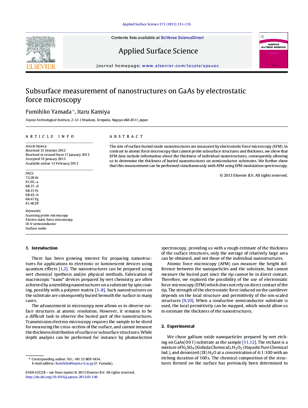 Subsurface measurement of nanostructures on GaAs by electrostatic force microscopy