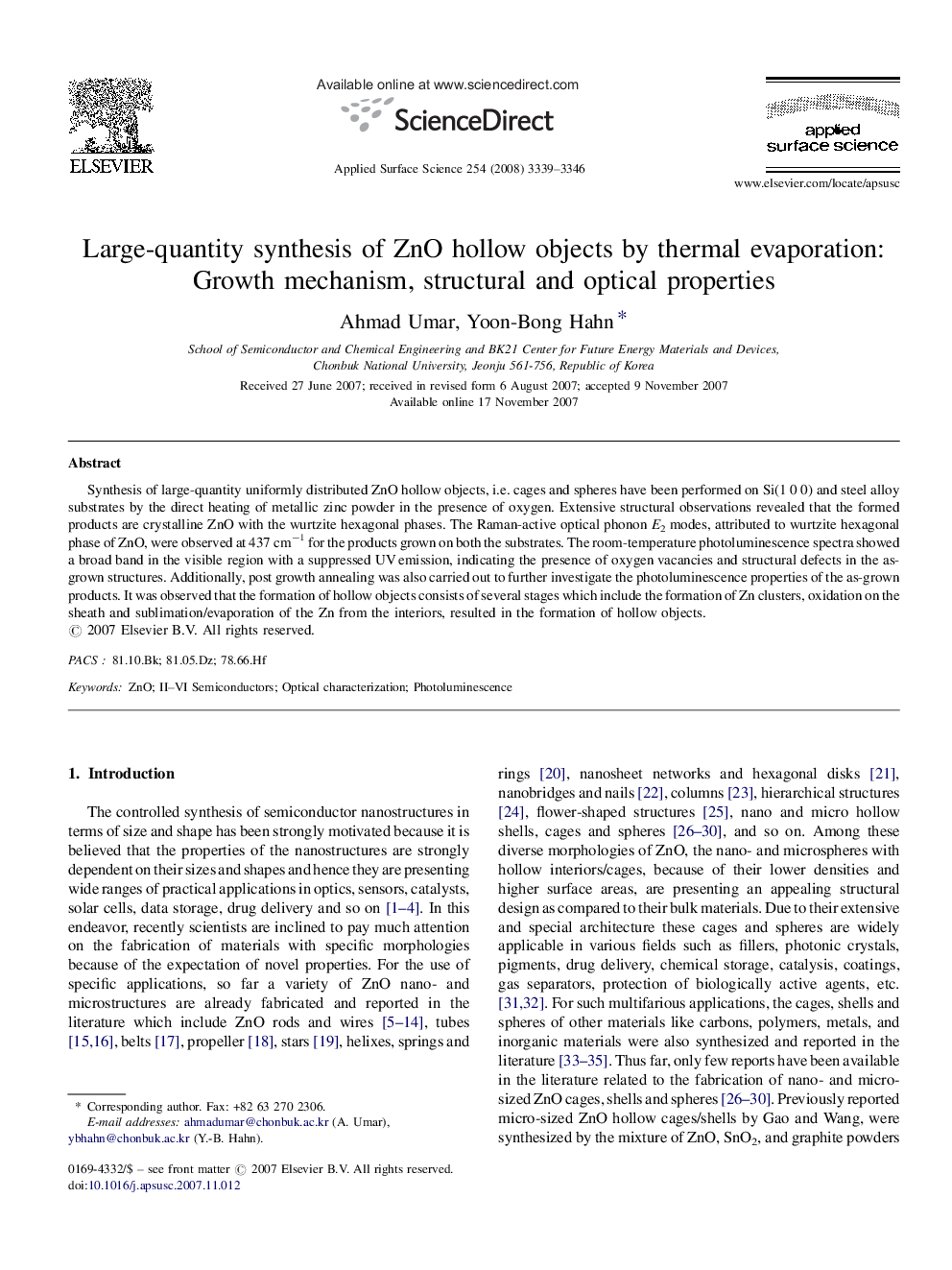 Large-quantity synthesis of ZnO hollow objects by thermal evaporation: Growth mechanism, structural and optical properties