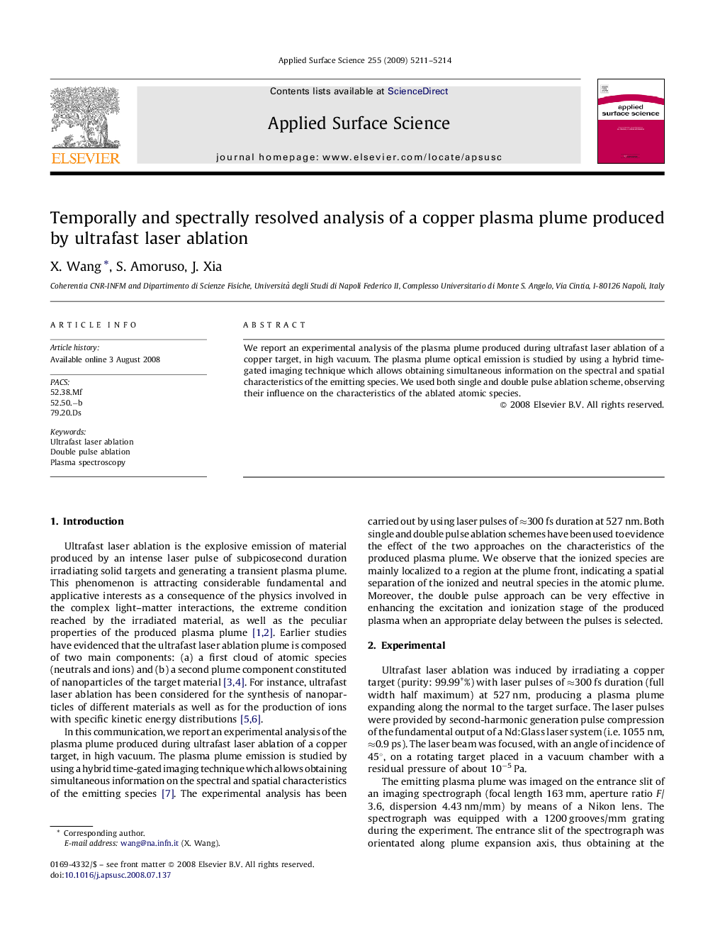 Temporally and spectrally resolved analysis of a copper plasma plume produced by ultrafast laser ablation