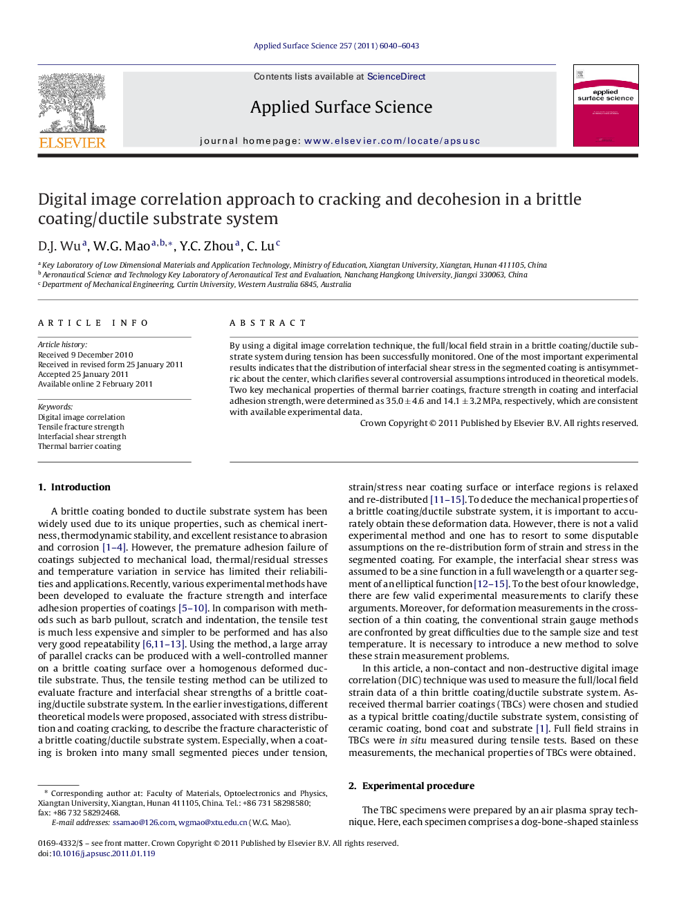 Digital image correlation approach to cracking and decohesion in a brittle coating/ductile substrate system