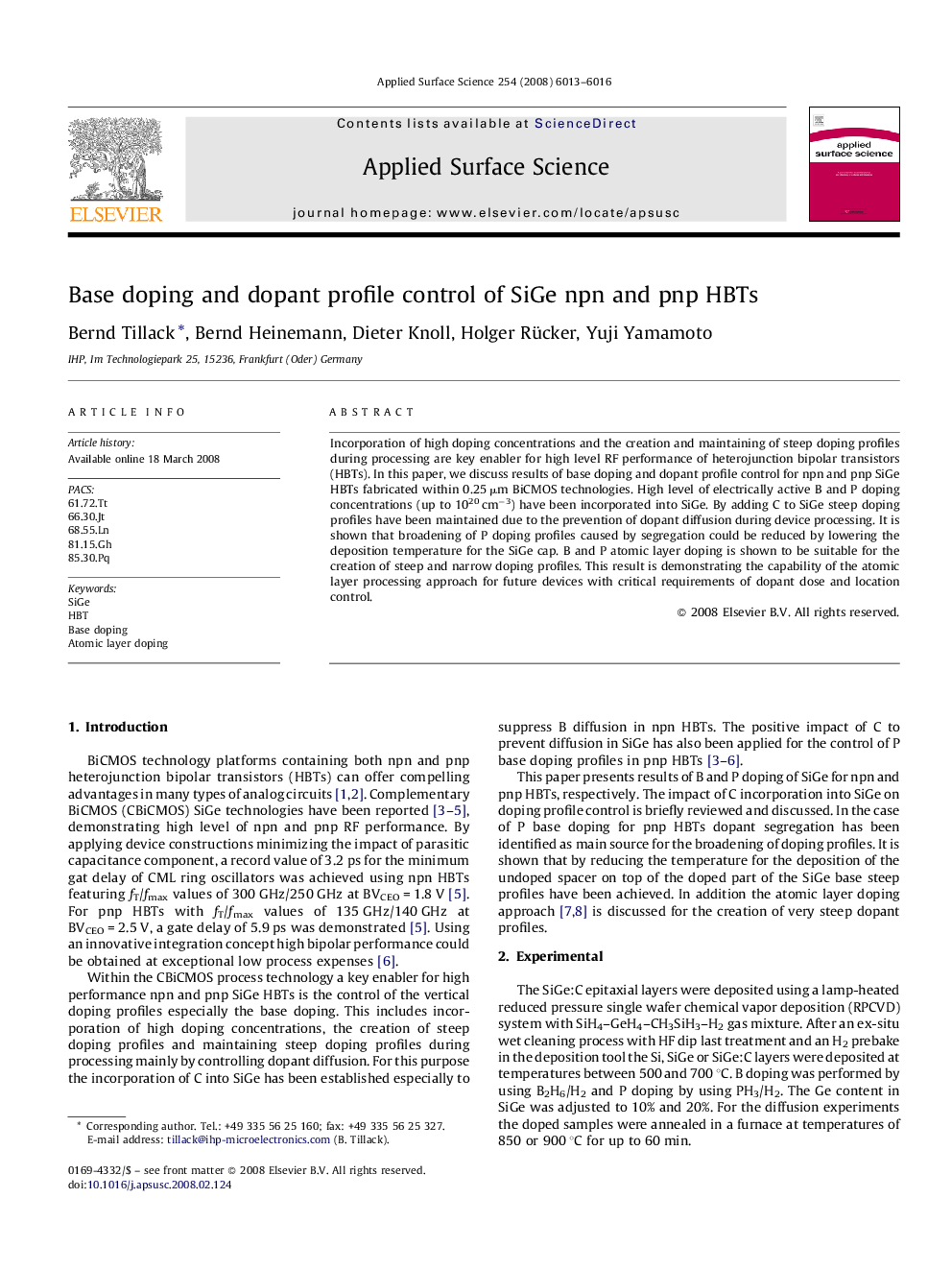 Base doping and dopant profile control of SiGe npn and pnp HBTs