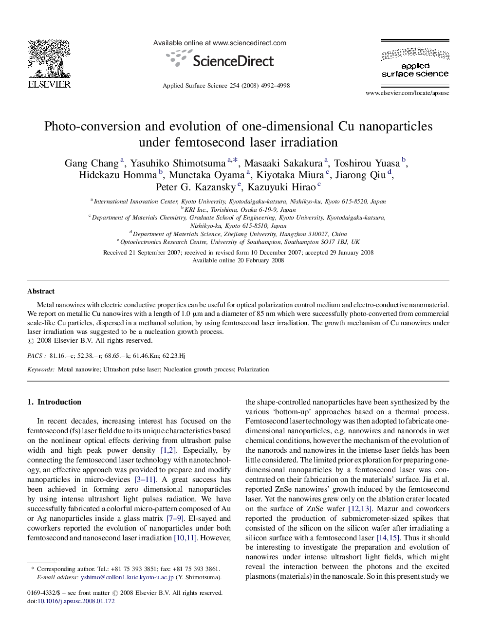 Photo-conversion and evolution of one-dimensional Cu nanoparticles under femtosecond laser irradiation