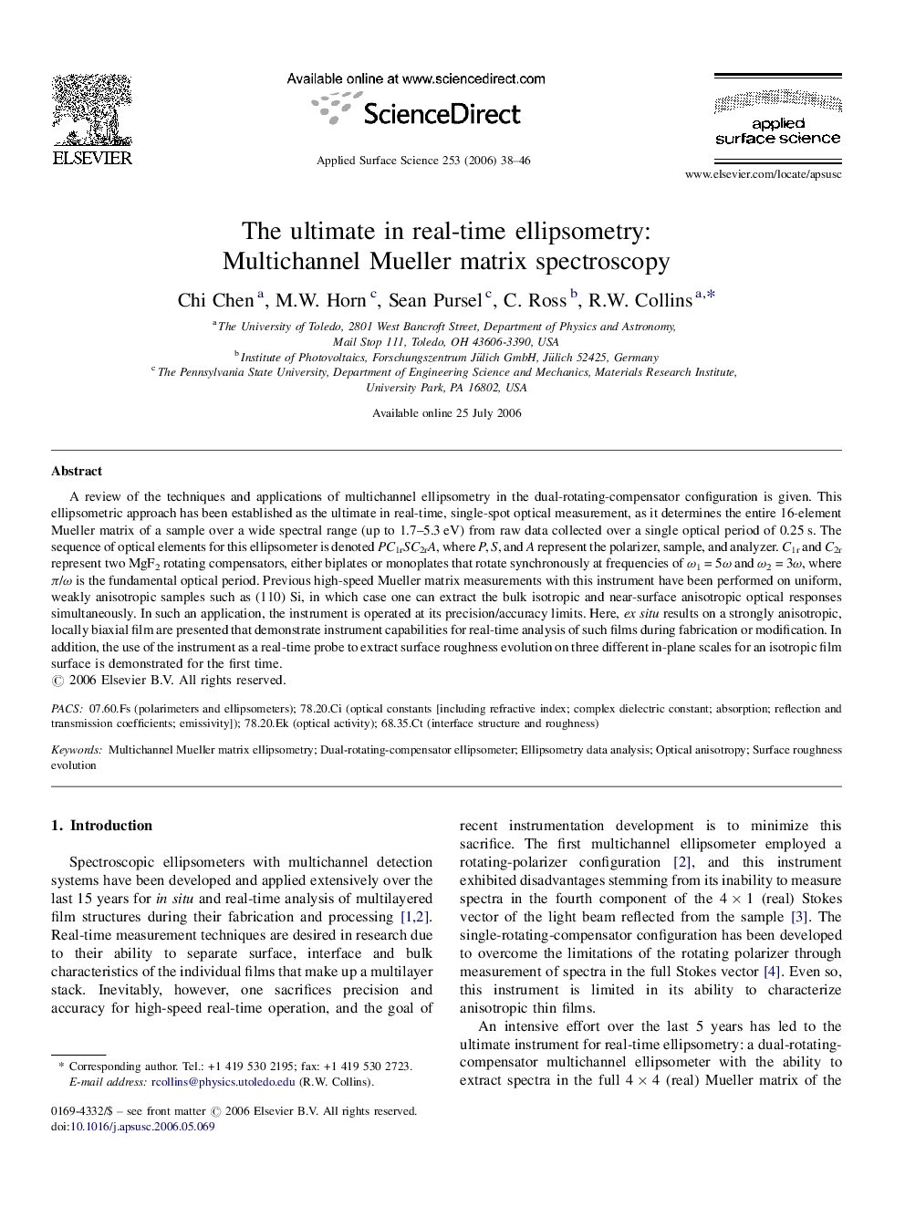 The ultimate in real-time ellipsometry: Multichannel Mueller matrix spectroscopy