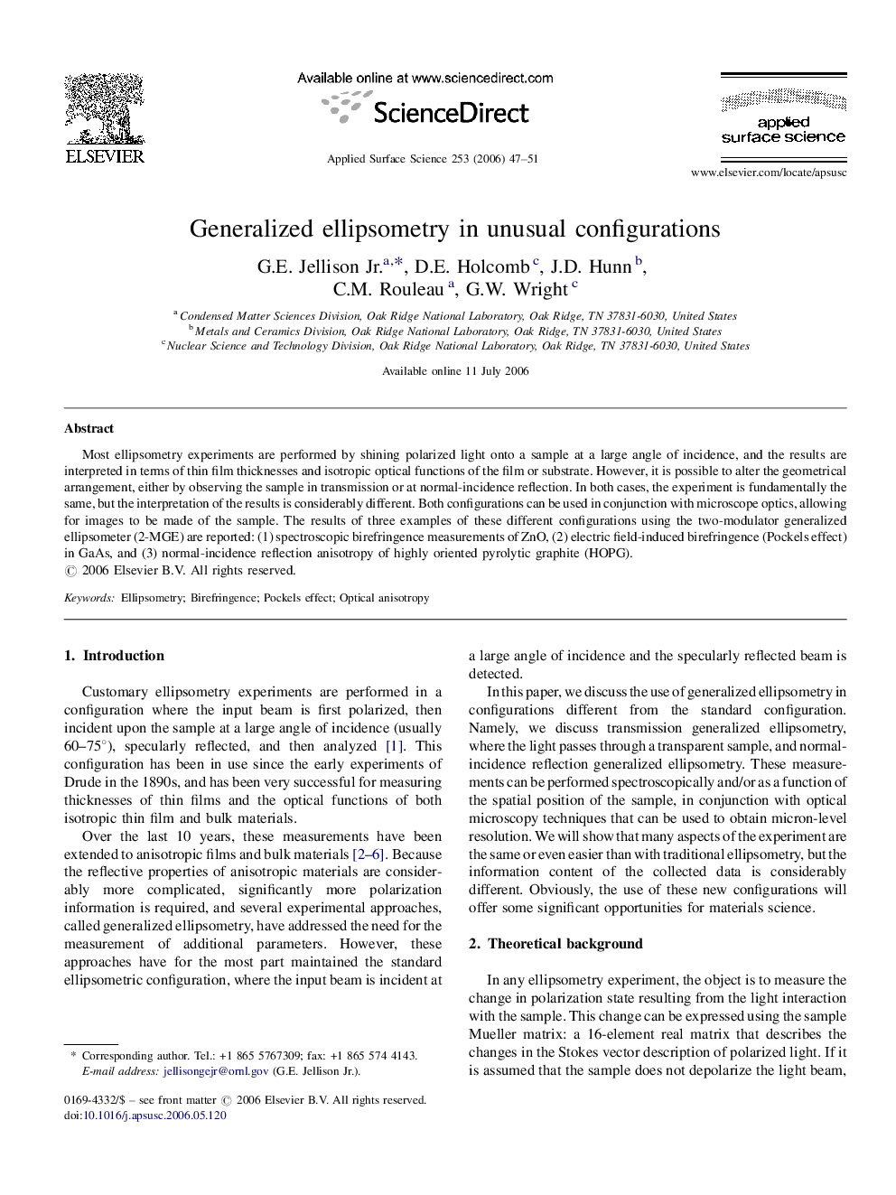 Generalized ellipsometry in unusual configurations