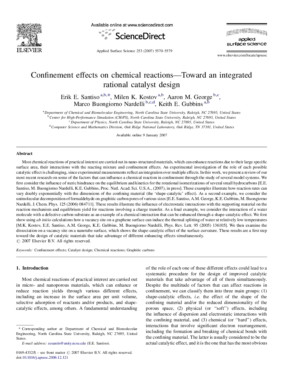 Confinement effects on chemical reactions-Toward an integrated rational catalyst design