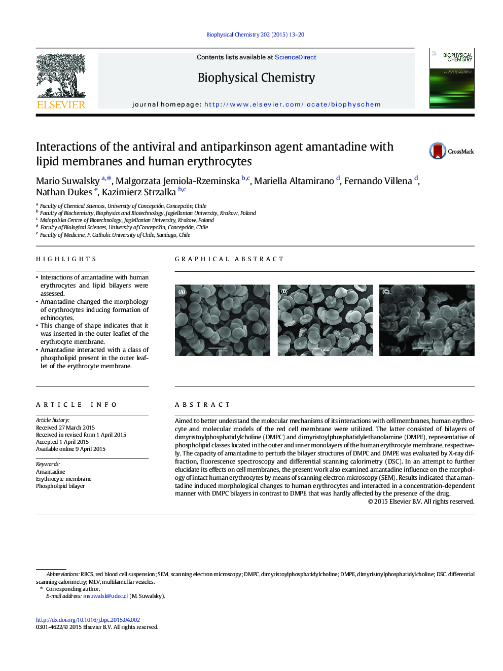 Interactions of the antiviral and antiparkinson agent amantadine with lipid membranes and human erythrocytes