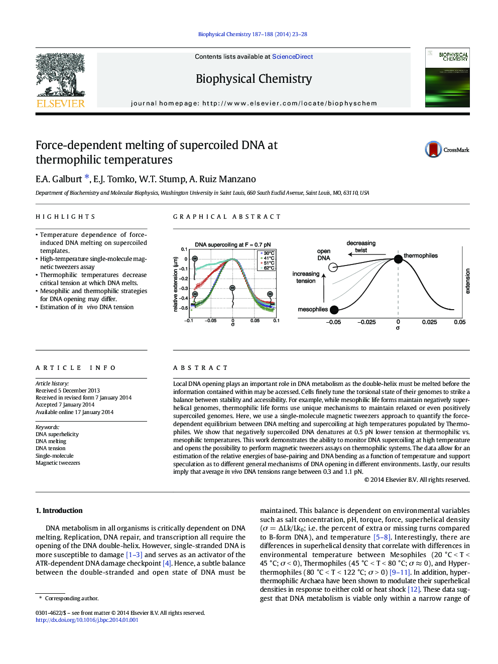 Force-dependent melting of supercoiled DNA at thermophilic temperatures