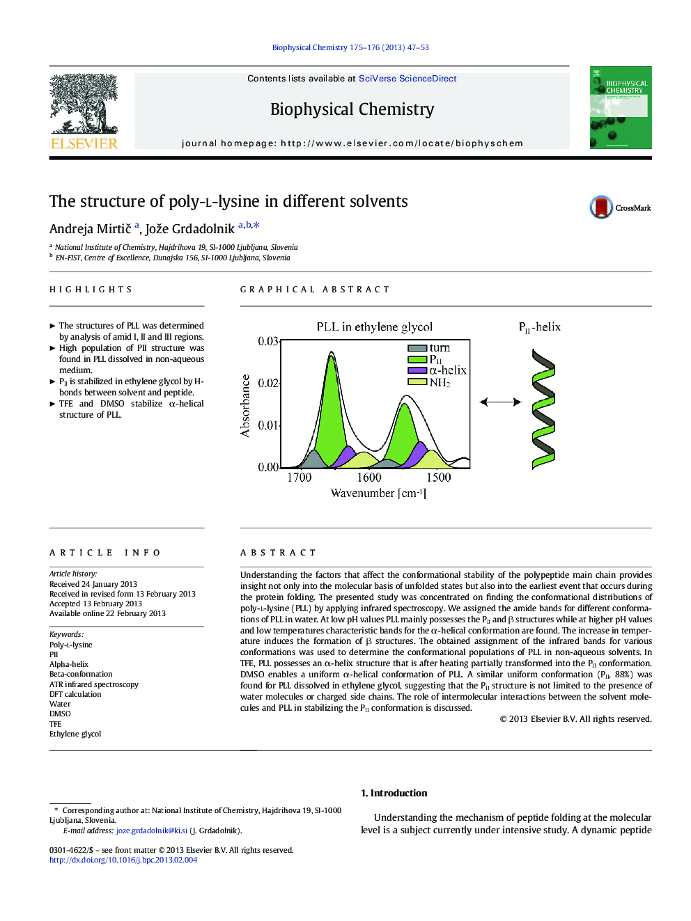 The structure of poly-l-lysine in different solvents