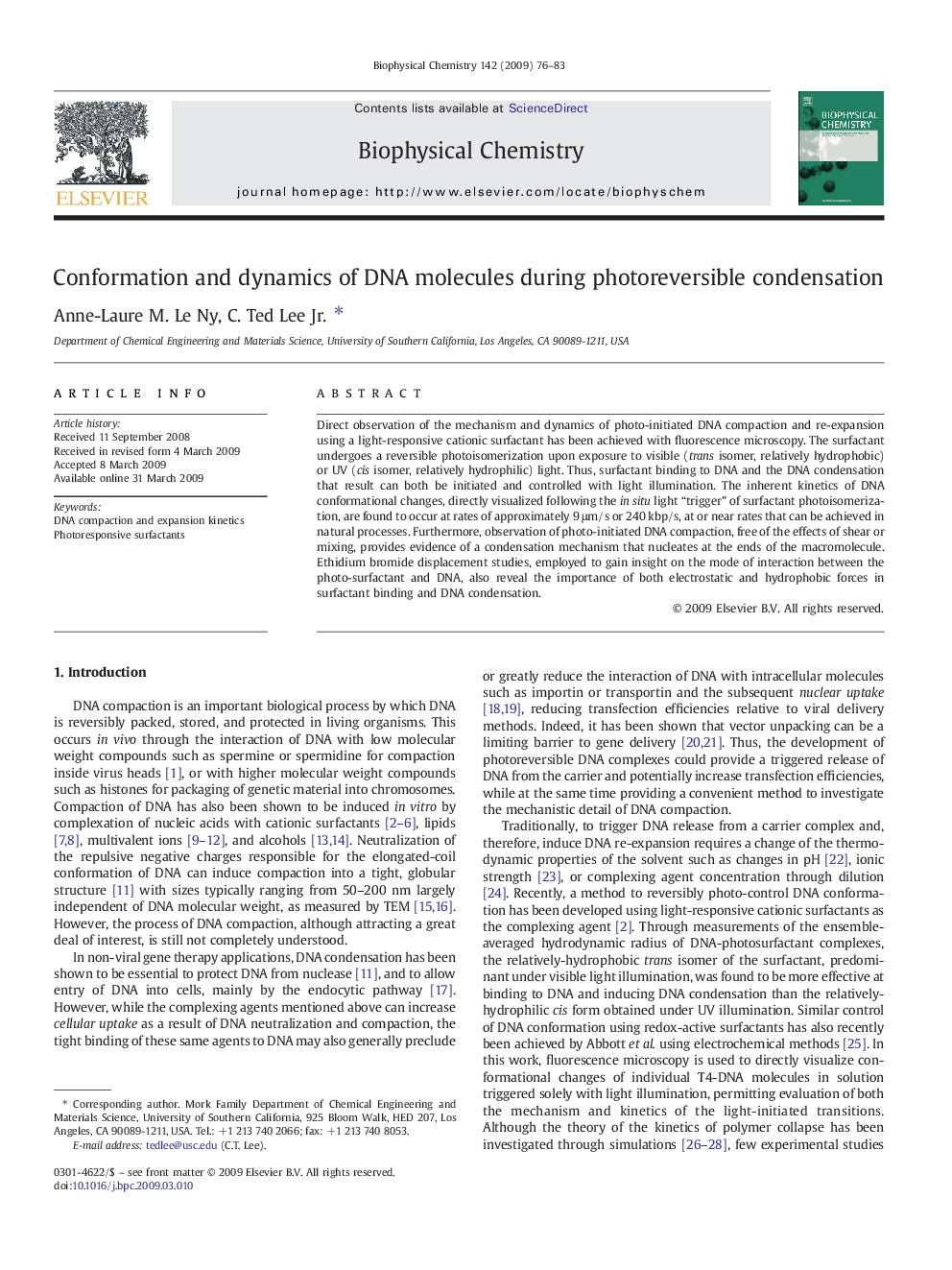 Conformation and dynamics of DNA molecules during photoreversible condensation