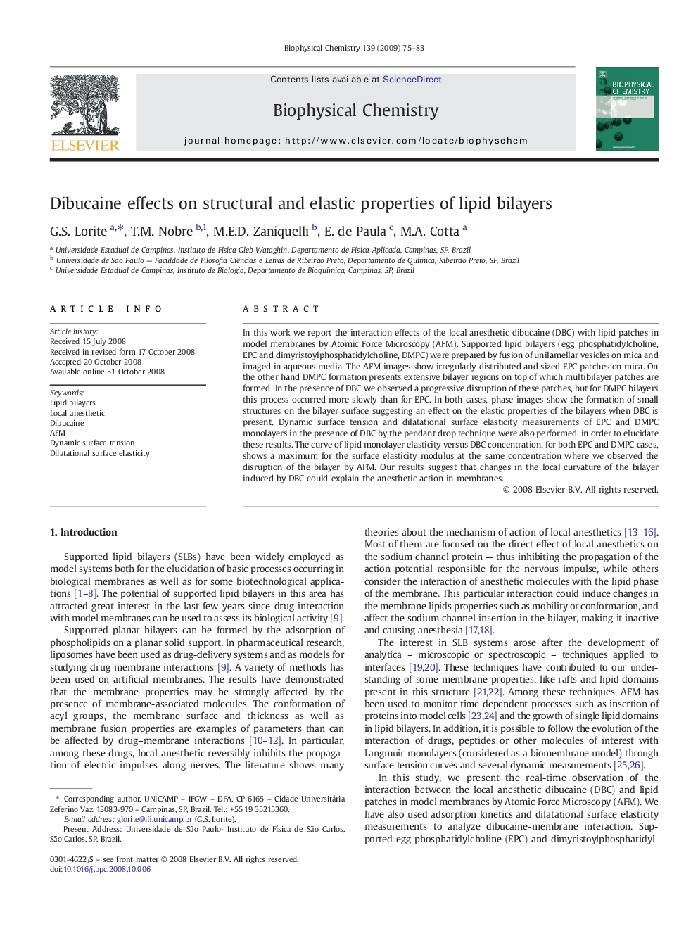 Dibucaine effects on structural and elastic properties of lipid bilayers