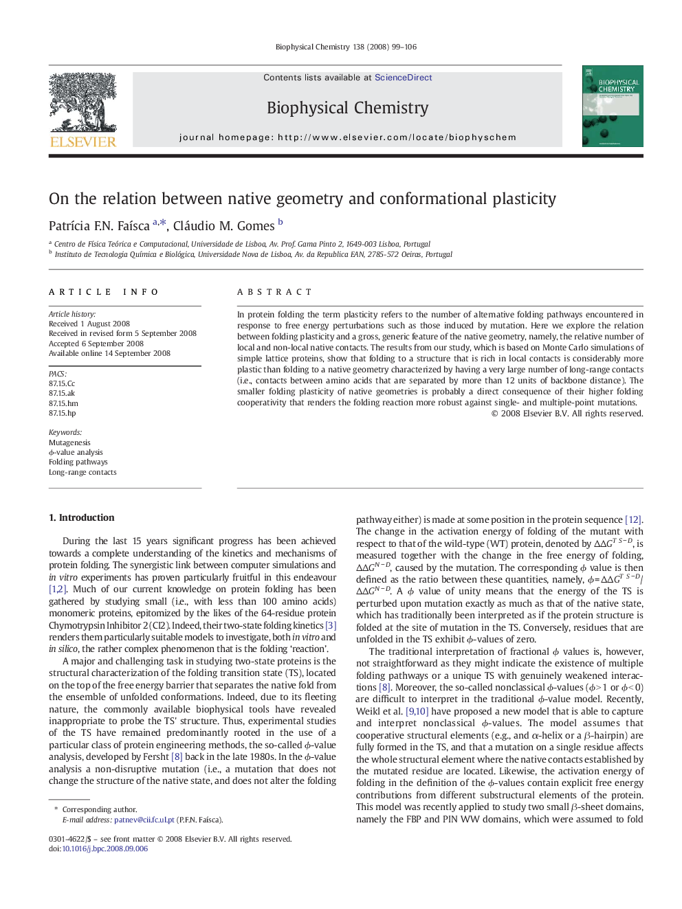 On the relation between native geometry and conformational plasticity