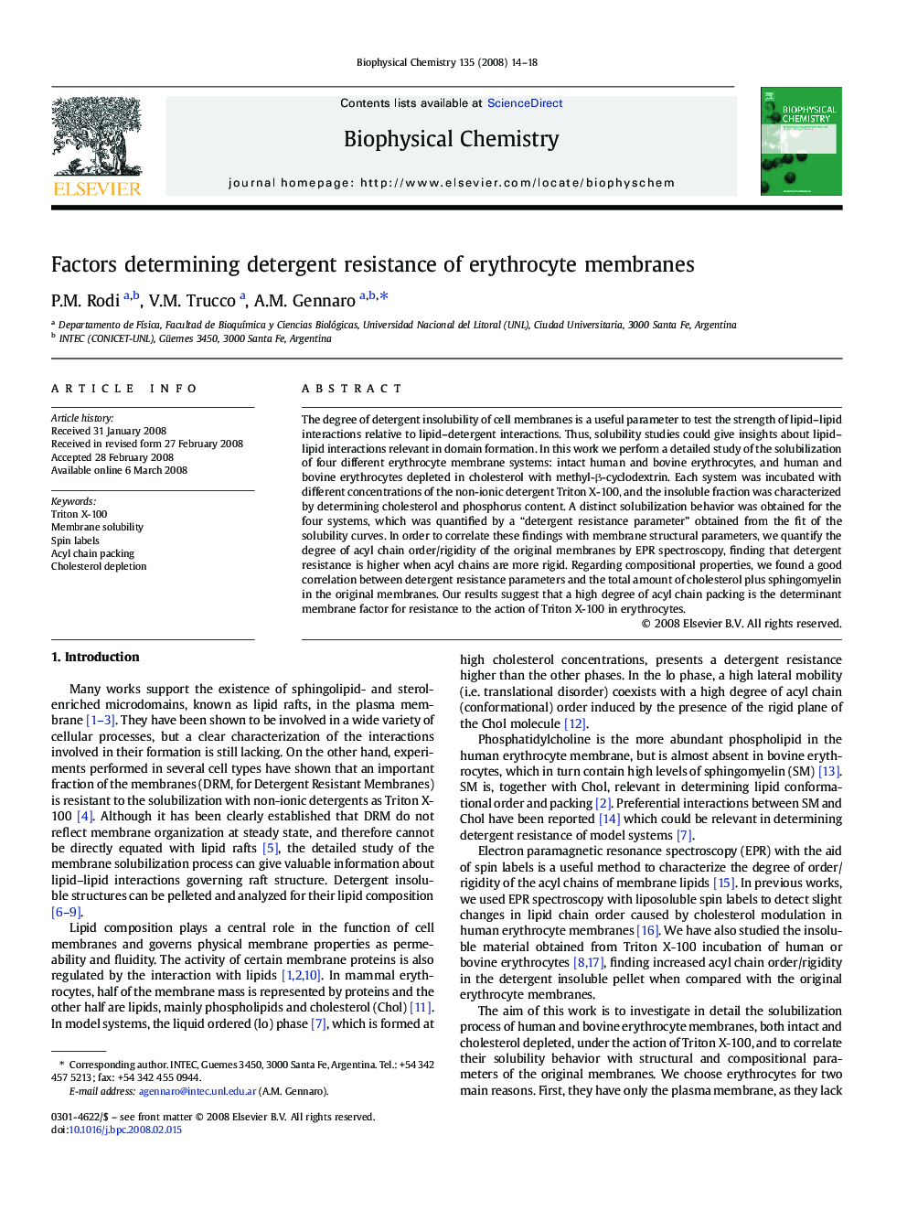 Factors determining detergent resistance of erythrocyte membranes