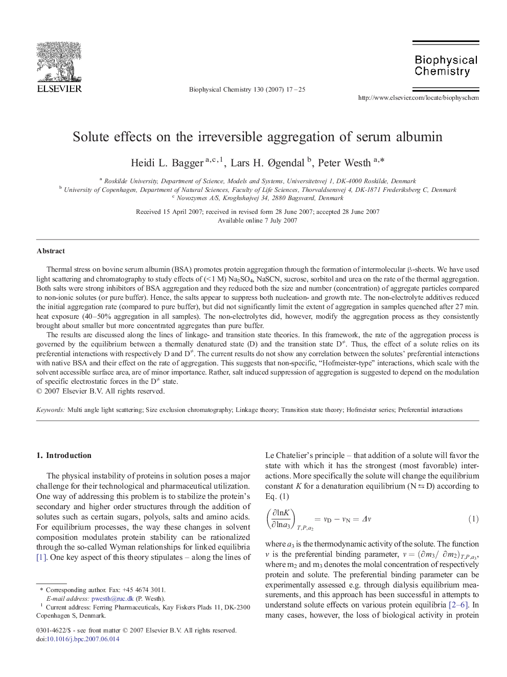 Solute effects on the irreversible aggregation of serum albumin