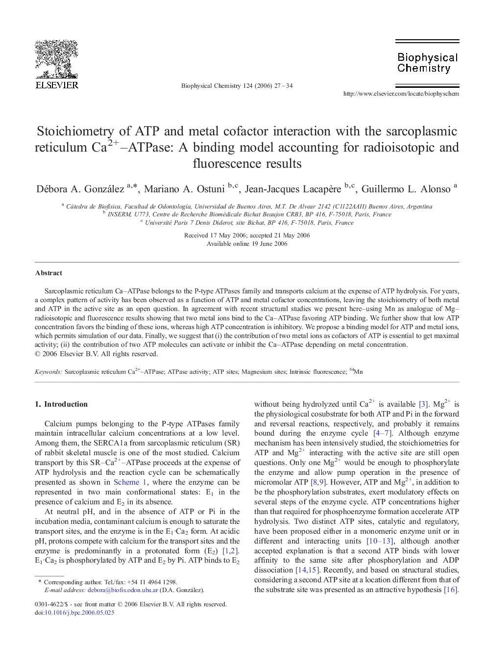 Stoichiometry of ATP and metal cofactor interaction with the sarcoplasmic reticulum Ca2+-ATPase: A binding model accounting for radioisotopic and fluorescence results