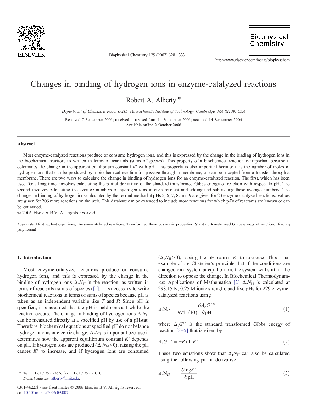 Changes in binding of hydrogen ions in enzyme-catalyzed reactions