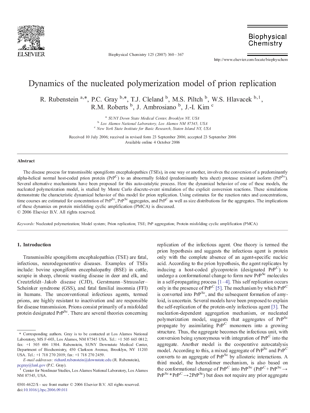 Dynamics of the nucleated polymerization model of prion replication