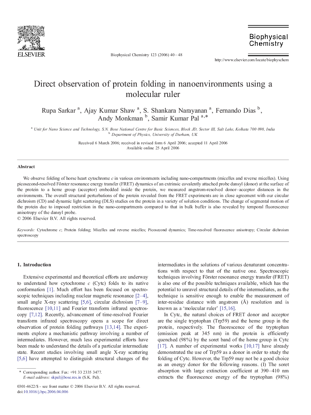 Direct observation of protein folding in nanoenvironments using a molecular ruler