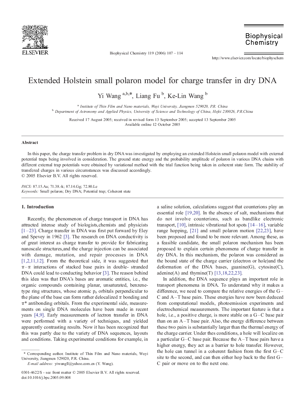 Extended Holstein small polaron model for charge transfer in dry DNA