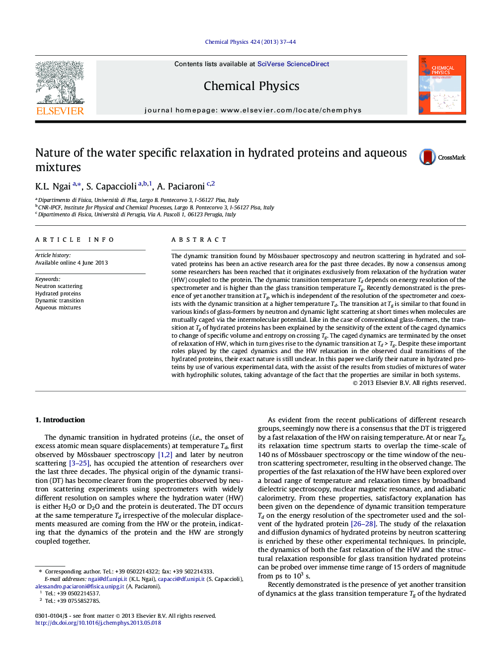 Nature of the water specific relaxation in hydrated proteins and aqueous mixtures