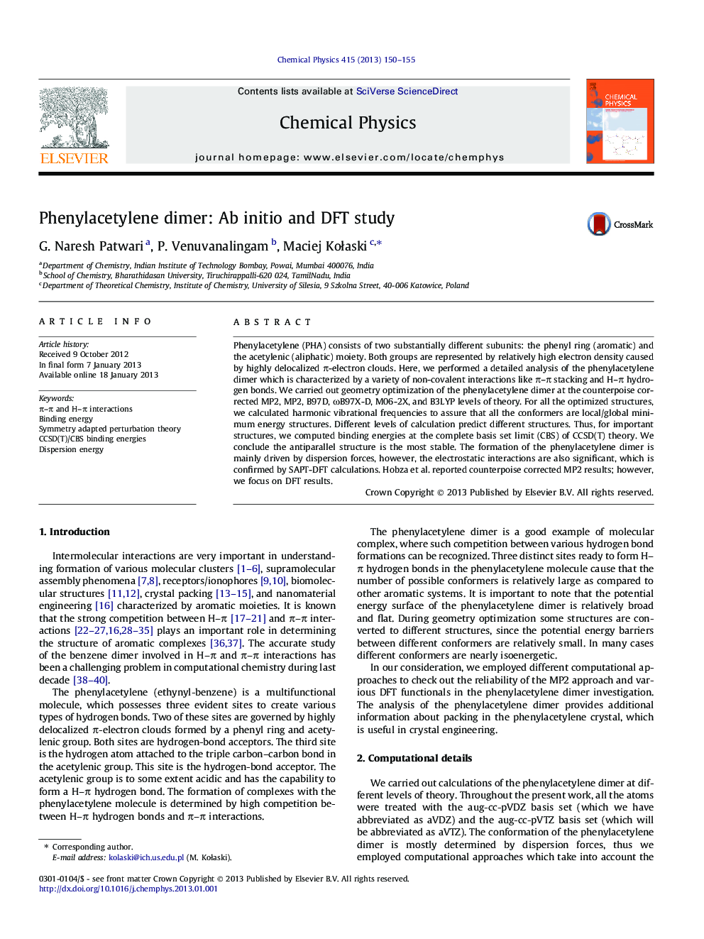 Phenylacetylene dimer: Ab initio and DFT study