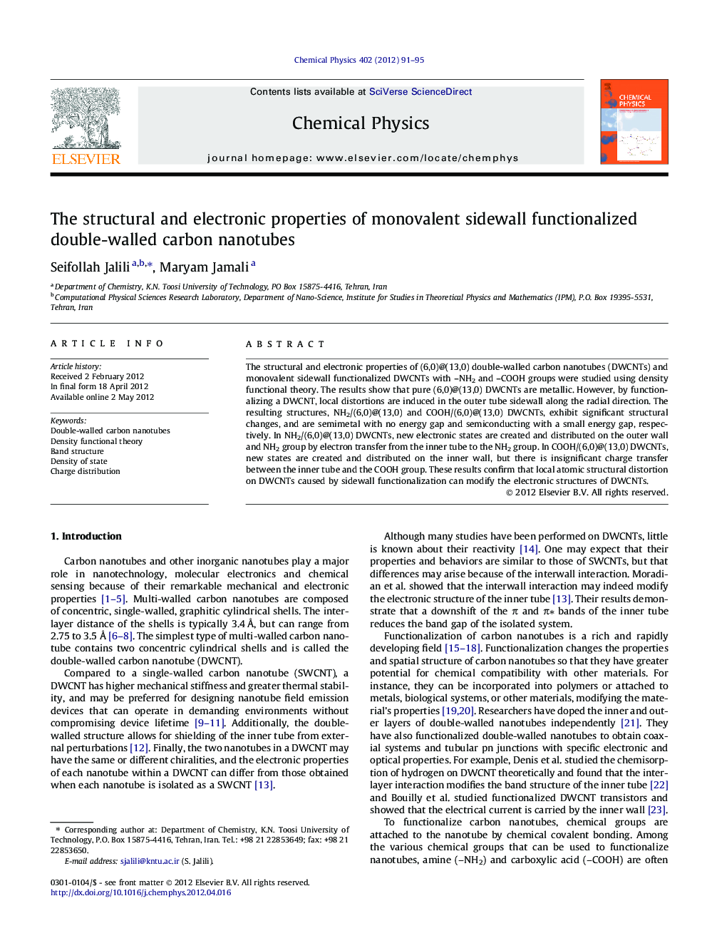 The structural and electronic properties of monovalent sidewall functionalized double-walled carbon nanotubes