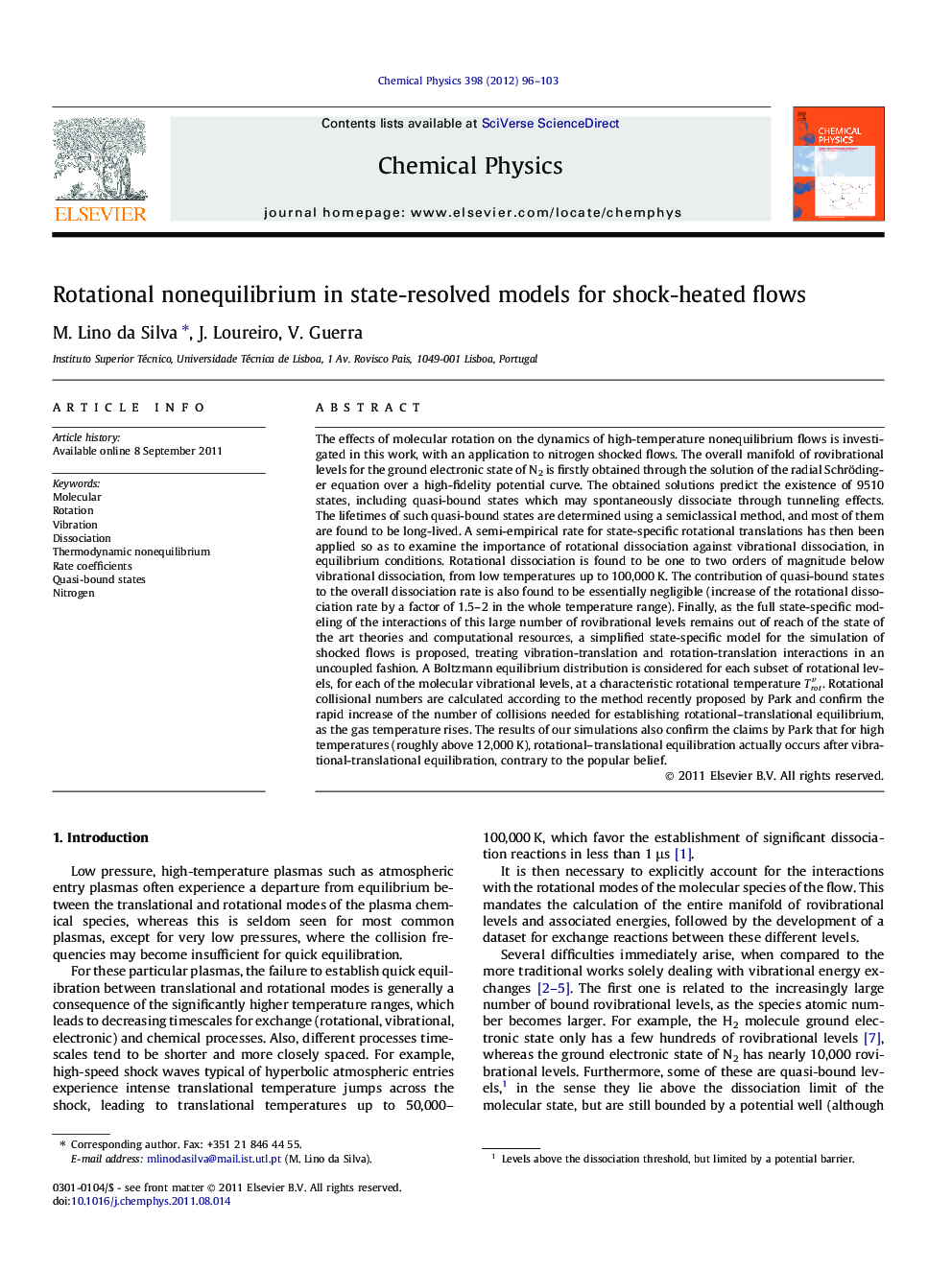 Rotational nonequilibrium in state-resolved models for shock-heated flows