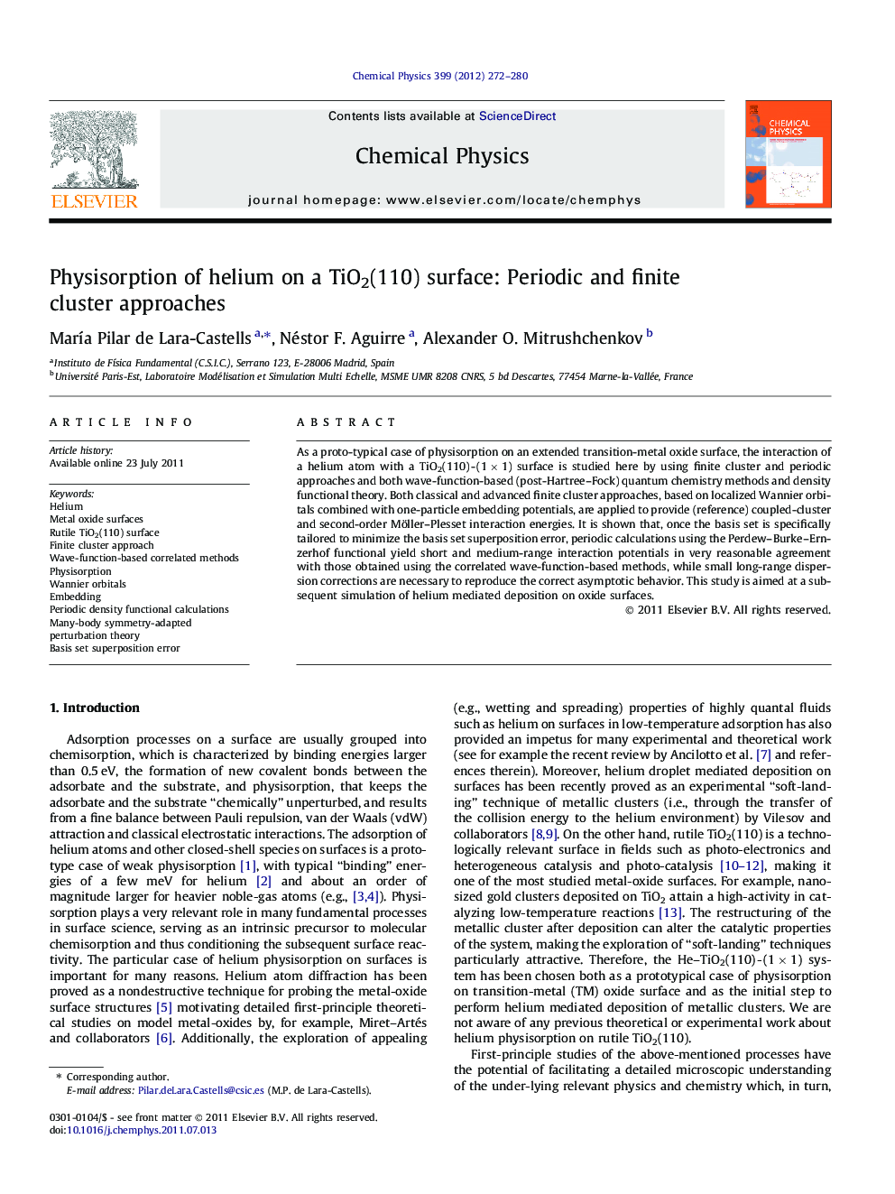 Physisorption of helium on a TiO2(110) surface: Periodic and finite cluster approaches