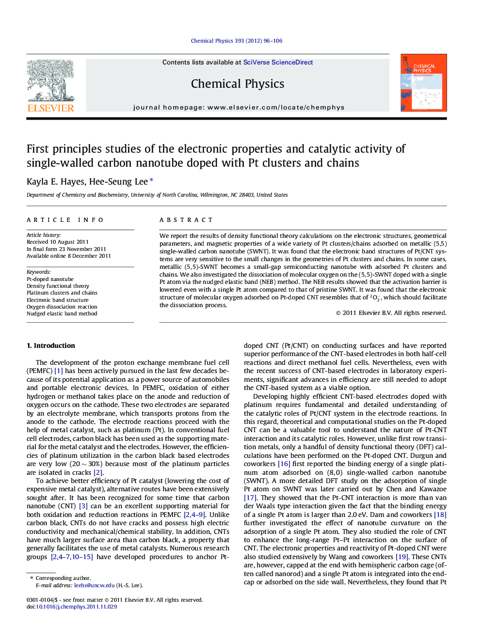 First principles studies of the electronic properties and catalytic activity of single-walled carbon nanotube doped with Pt clusters and chains