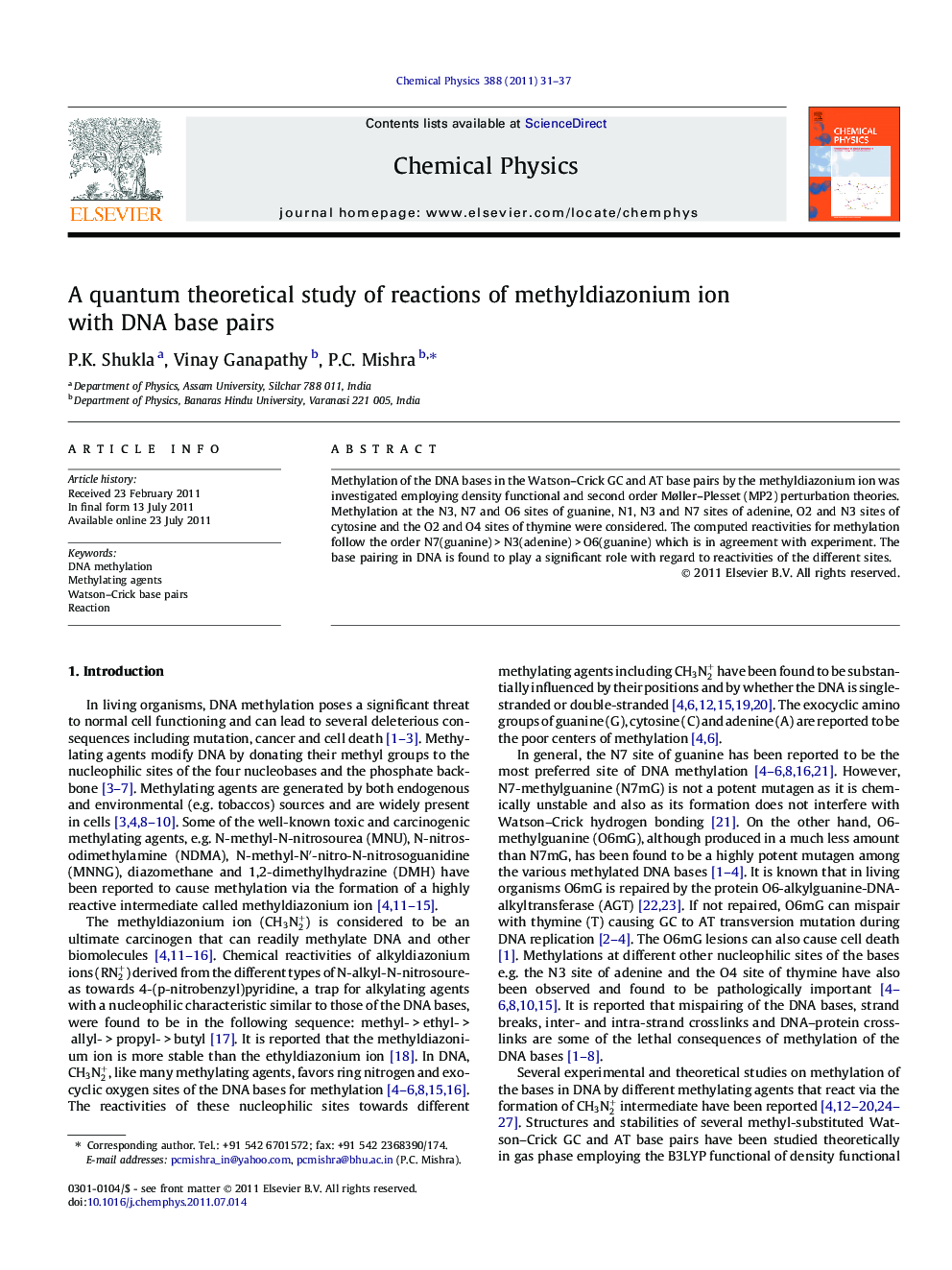 A quantum theoretical study of reactions of methyldiazonium ion with DNA base pairs