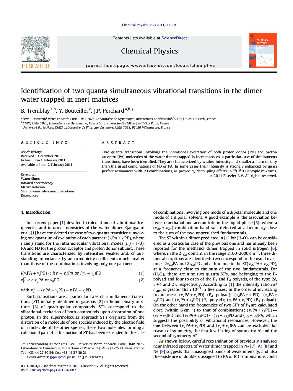 Identification of two quanta simultaneous vibrational transitions in the dimer water trapped in inert matrices