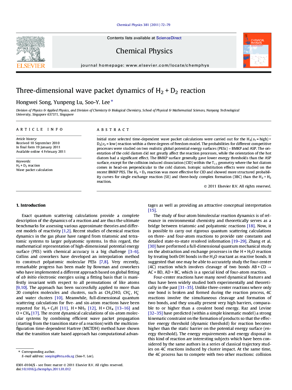 Three-dimensional wave packet dynamics of H2Â +Â D2 reaction