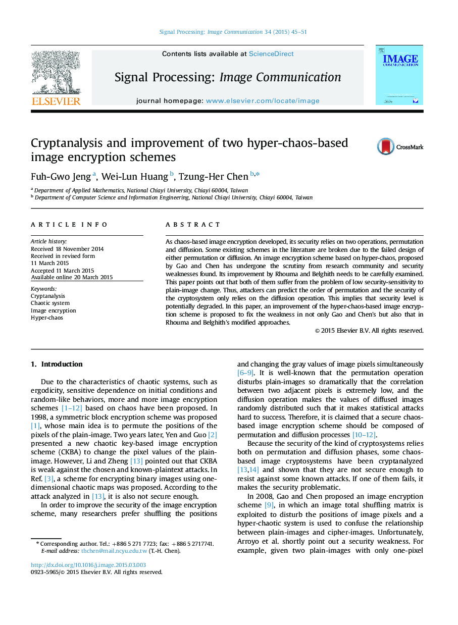 Cryptanalysis and improvement of two hyper-chaos-based image encryption schemes