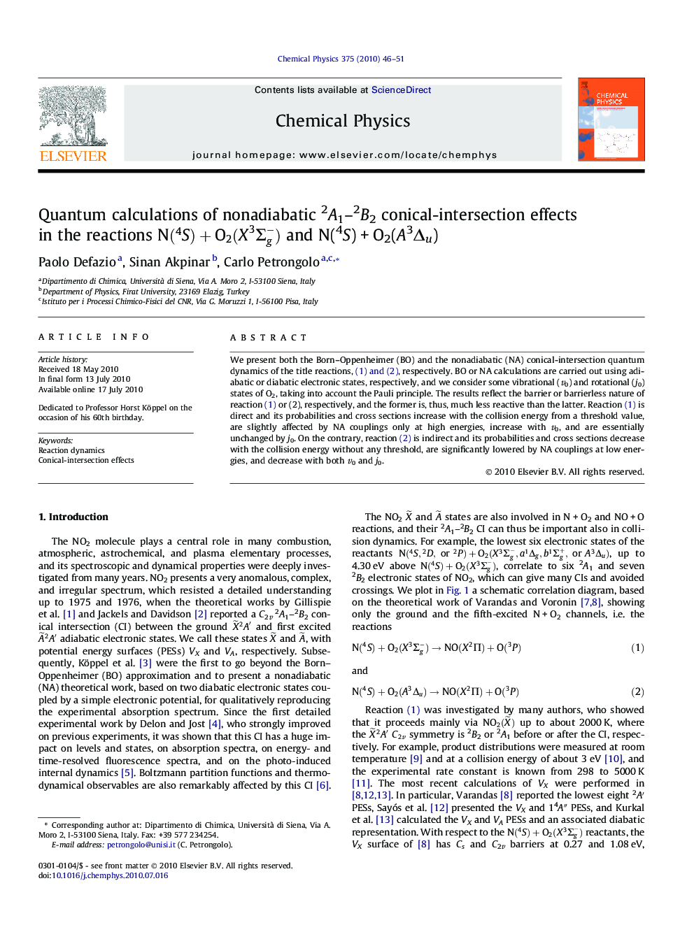 Quantum calculations of nonadiabatic 2A1-2B2 conical-intersection effects in the reactions N(4S)+O2(X3Î£g-) and N(4S)Â +Â O2(A3Îu)