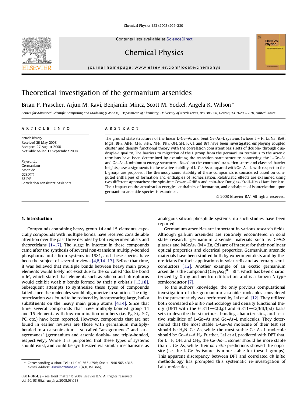 Theoretical investigation of the germanium arsenides