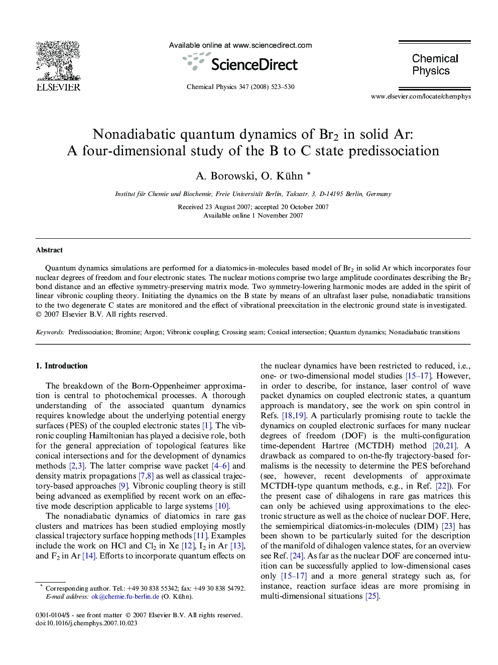 Nonadiabatic quantum dynamics of Br2 in solid Ar: A four-dimensional study of the B to C state predissociation